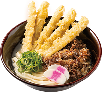 肉ごぼ天うどん